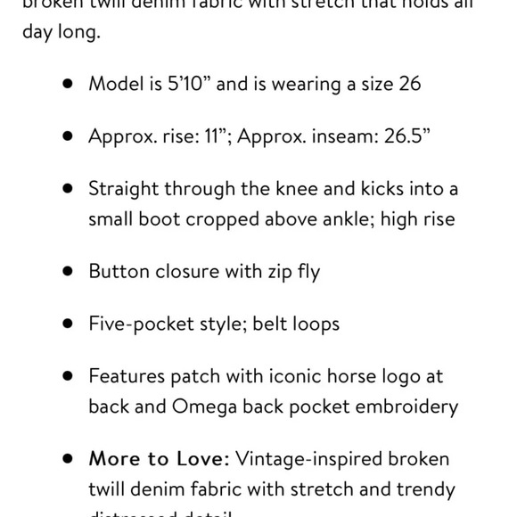 Jordache Farrah Crop Flare Mdwash Size 27 - Picture 9 of 10